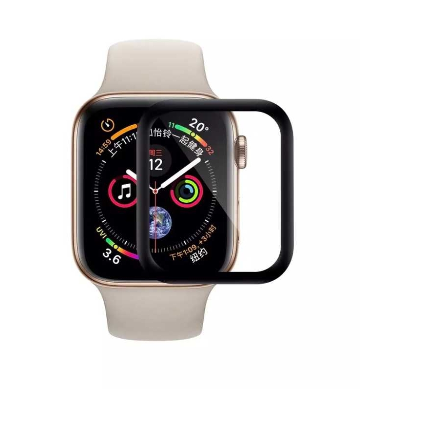 Riff "Karštas lenkimo 3D stiklas Apple Watch 1/2/3/5/6/7 42mm" Juodas – 2