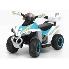 Lasten sähköauto Lean Cars Ride-On Police Quad YSA021A valkoinen