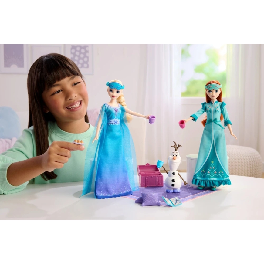 Mattel Lėlės Disney Frozen Anna ir Elsa su aksesuarais pižamų vakarėliui – 2