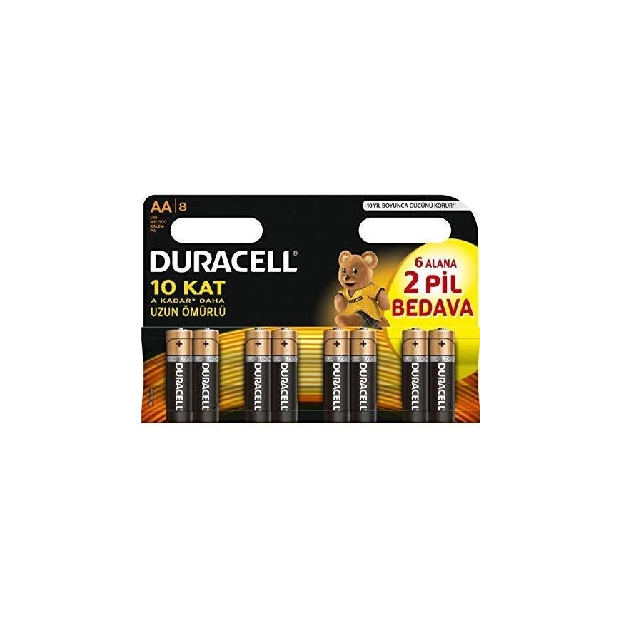 alusel akud, aa, 1,5 v, "duracell", blisterpakend, 8 tk, 42303, basic – 5