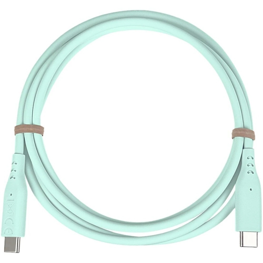 PREMIUMCORD USB-C–USB-C kaabel, 60 W, 480 Mbps, silikoon, türkiissinine, 1.5 m – 2