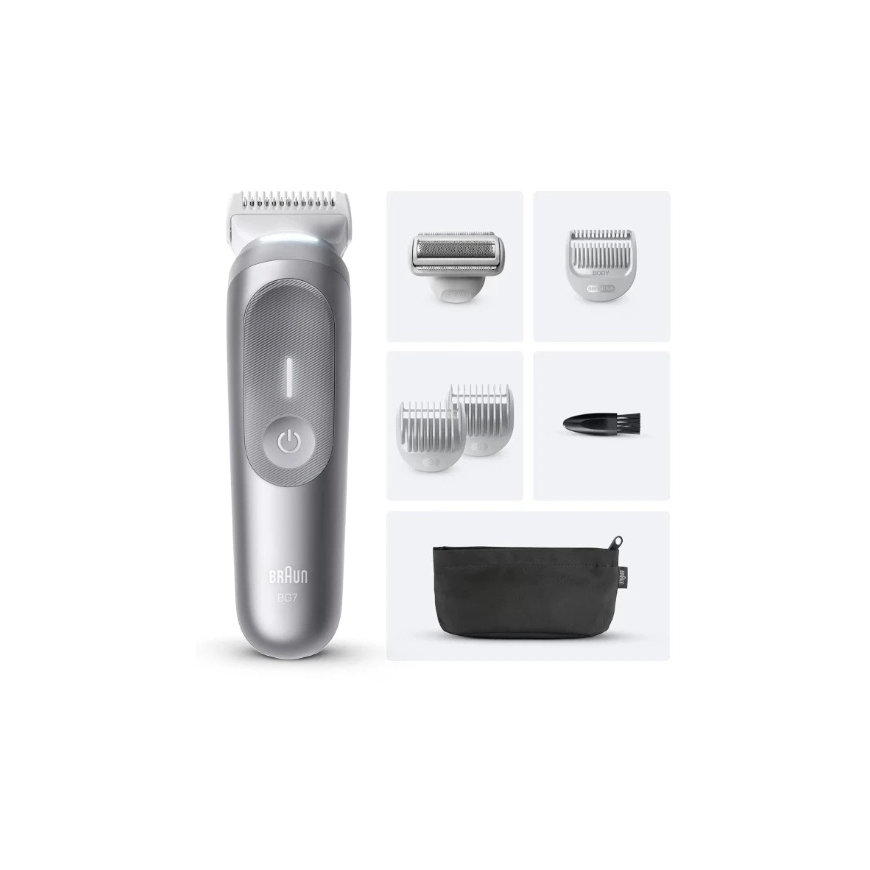 Braun Series 7 80789703 vartalon karvojen trimmeri / partakone Harmaa