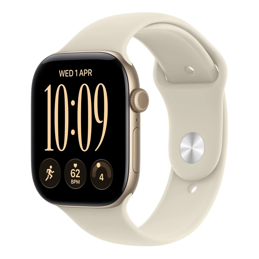 Apple Watch Series 12 46mm Šviesiai auksinė/Paplūdimio diržas S/M – 4