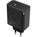 Maxlife MXTC-09-65ACC GaN PD QC laturi 2x USB-C 1x USB 65W musta Maxlife MXTC-09-65ACC GaN PD QC laturi 2x USB-C 1x USB 65W musta