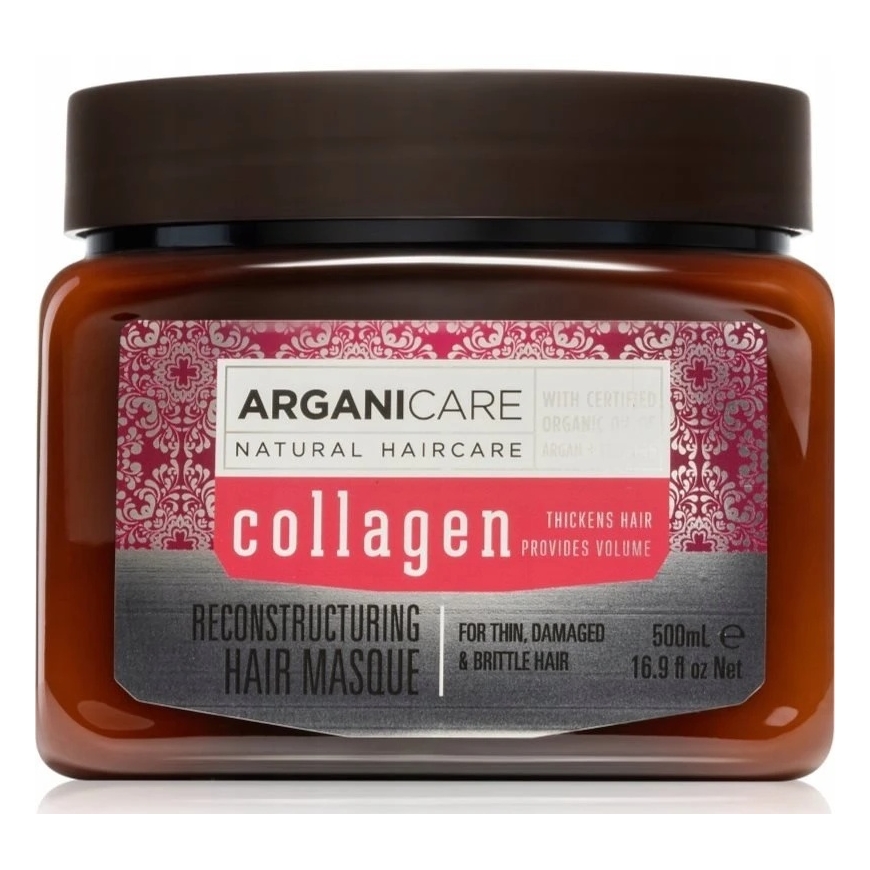Arganicare Kollageeni hiushoito Kermaisuusnaamio Uudistava, 500 ml – 2