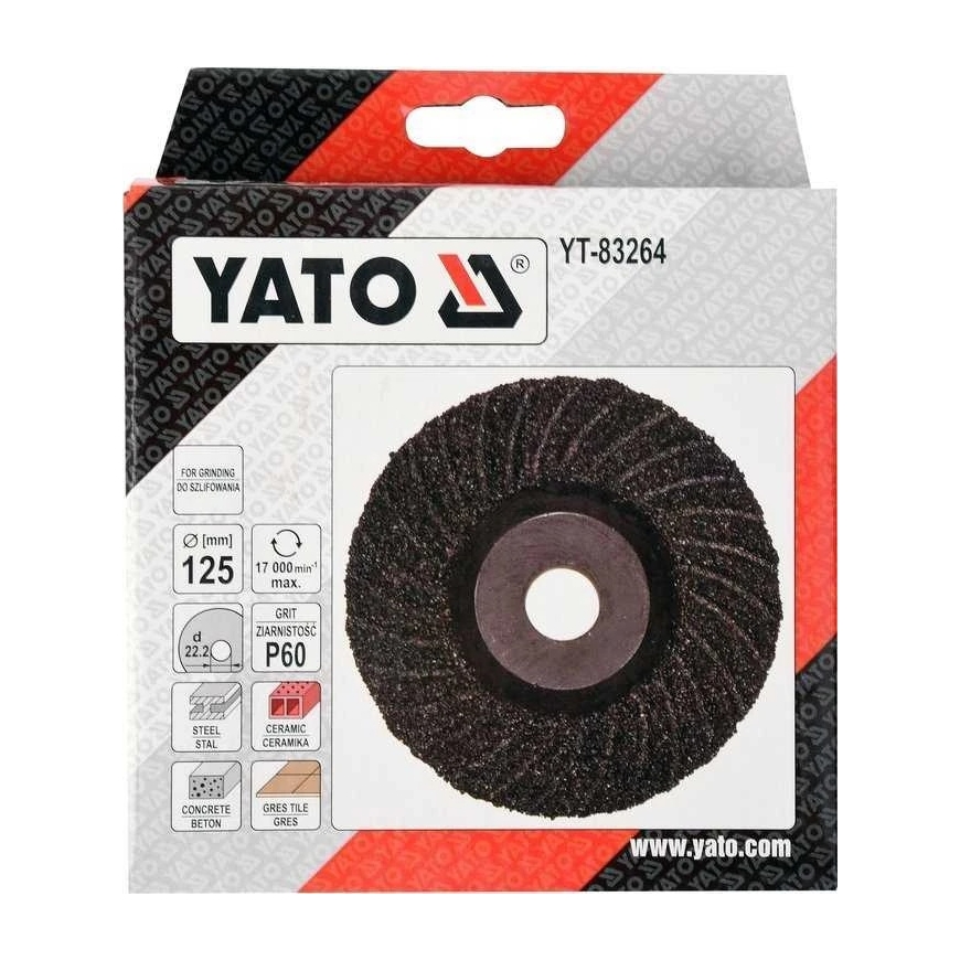 Yato Toya Sa Poola Hõõrdumisdisk universaalne | elastne | P60 / 125 mm (YT-83264) – 2