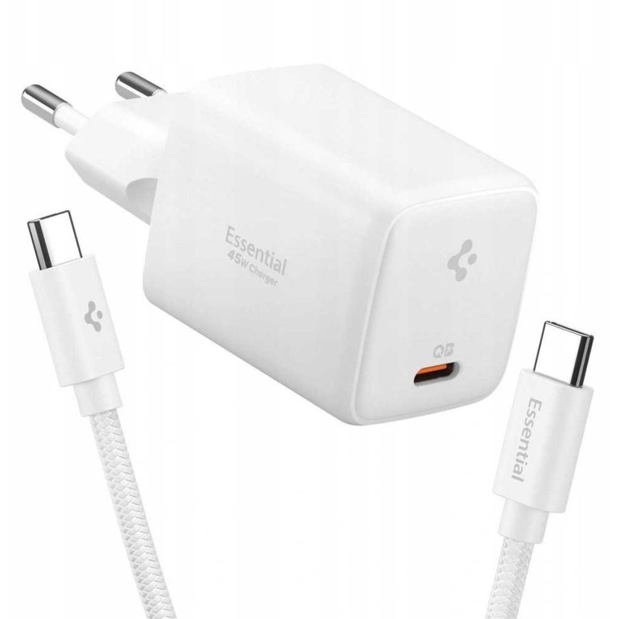 Spigen EE451EU Essential 45W Balts