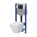 CERSANIT WC-KOMPLETTI S701-777 KEHYKSEN KANSSA + MUSTA NAPPULA