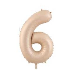 Riff Folio ilmapallo 100 cm Numero 6 Matta Beige