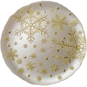 Mondex Since 1986 SANTA LILA Plāte 33x33x2,4 cm balta ar sniegpārslām