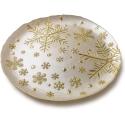 Mondex Since 1986 SANTA LILA Plate 33x33x2.4 cm white with snowflakes Mondex Since 1986 SANTA LILA Plate 33x33x2.4 cm white with snowflakes