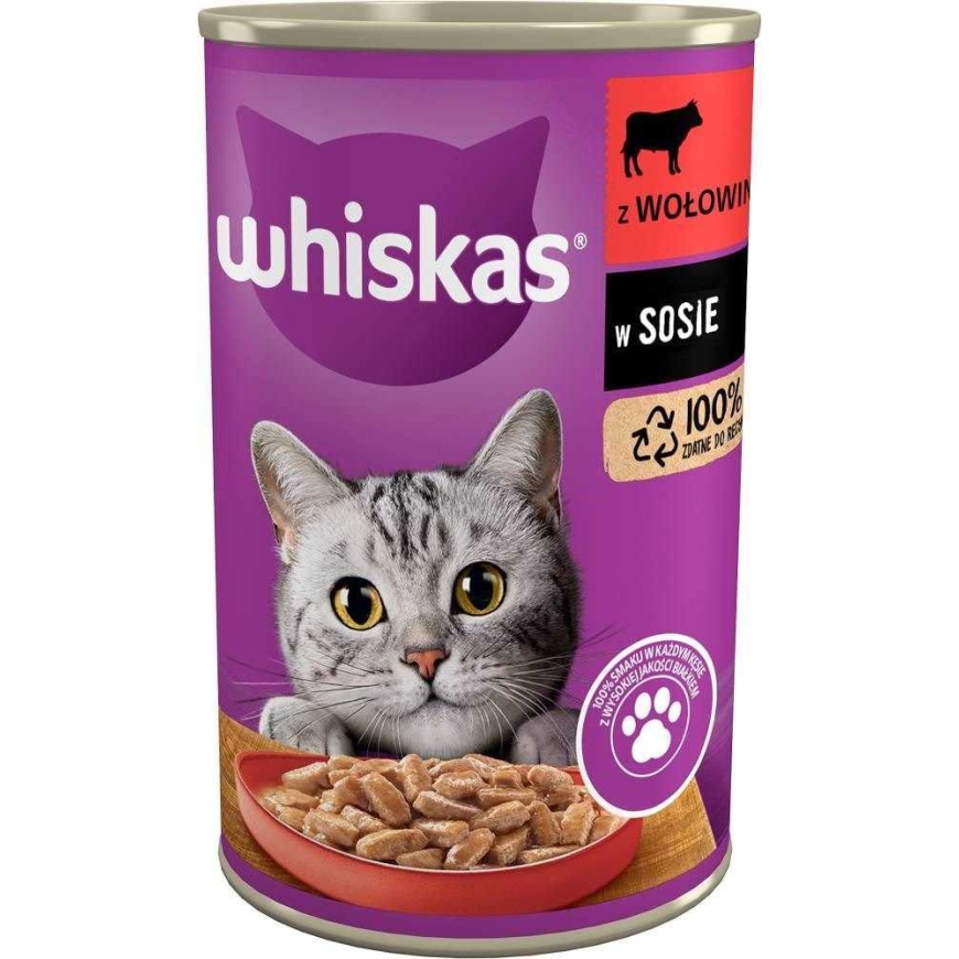 Whiskas Suaugusiems jautiena padaže 400g