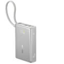 Baseus PicoGo 10,000 mAh 45 W external battery with digital display and built-in USB-C cable – titanium color Baseus PicoGo 10,000 mAh 45 W external battery with digital display and built-in USB-C cable – titanium color