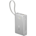 Baseus PicoGo 10,000 mAh 45 W external battery with digital display and built-in USB-C cable – titanium color Baseus PicoGo 10,000 mAh 45 W external battery with digital display and built-in USB-C cable – titanium color