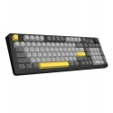 Bezvadu mehāniskā tastatūra Ajazz AK980 V2 Dāvana Switch V2 Melna Pelēka Dzeltena ar ekrānu