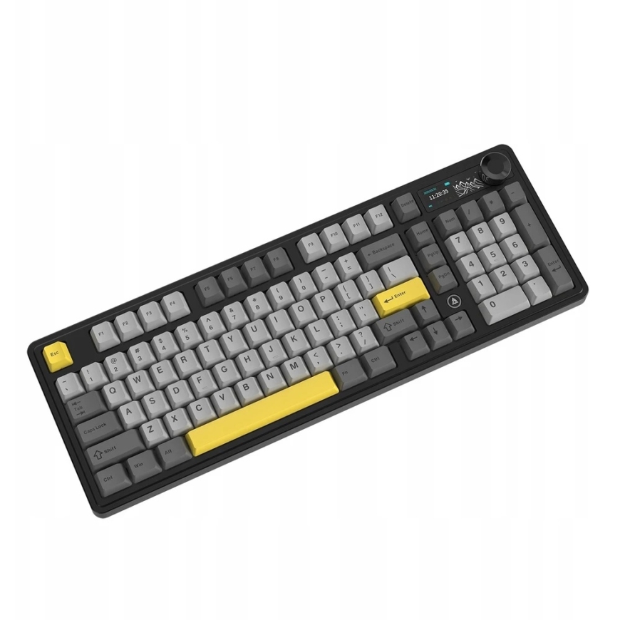 Wireless Mechanical Keyboard Ajazz AK980 V2 Gift Switch V2 Black Gray Yellow with Screen – 5