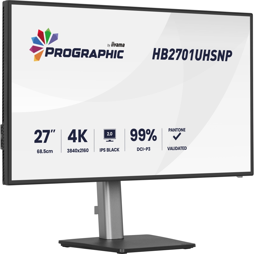 iiyama PROGRAPHIC HB2701UHSNP-B1 монитор для ПК 68,6 cm (27") 3840 x 2160 пикселей 4K Ultra HD ЖК Че