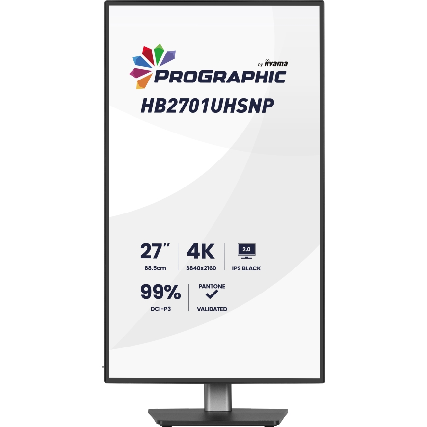 iiyama PROGRAPHIC HB2701UHSNP-B1 monitori 68,6 cm (27") 3840 x 2160 pikseļi 4K Ultra HD LCD Melns – 3