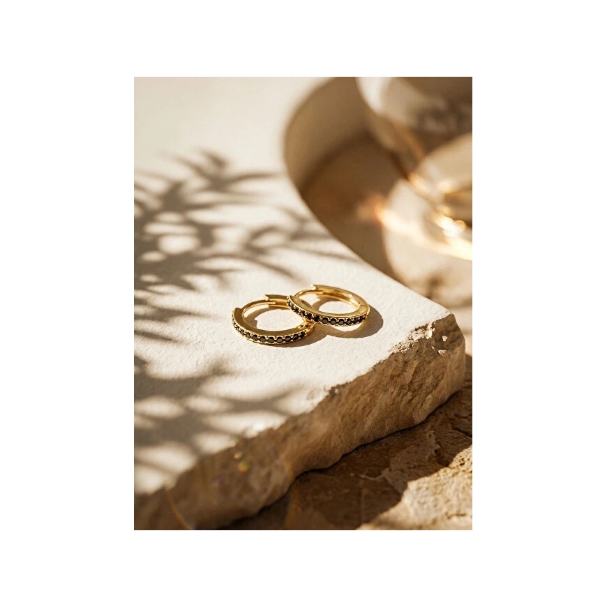 Brilio Silver Auksuoti žiedai su juodais kubiniais cirkoniais EA1280YBC – 4