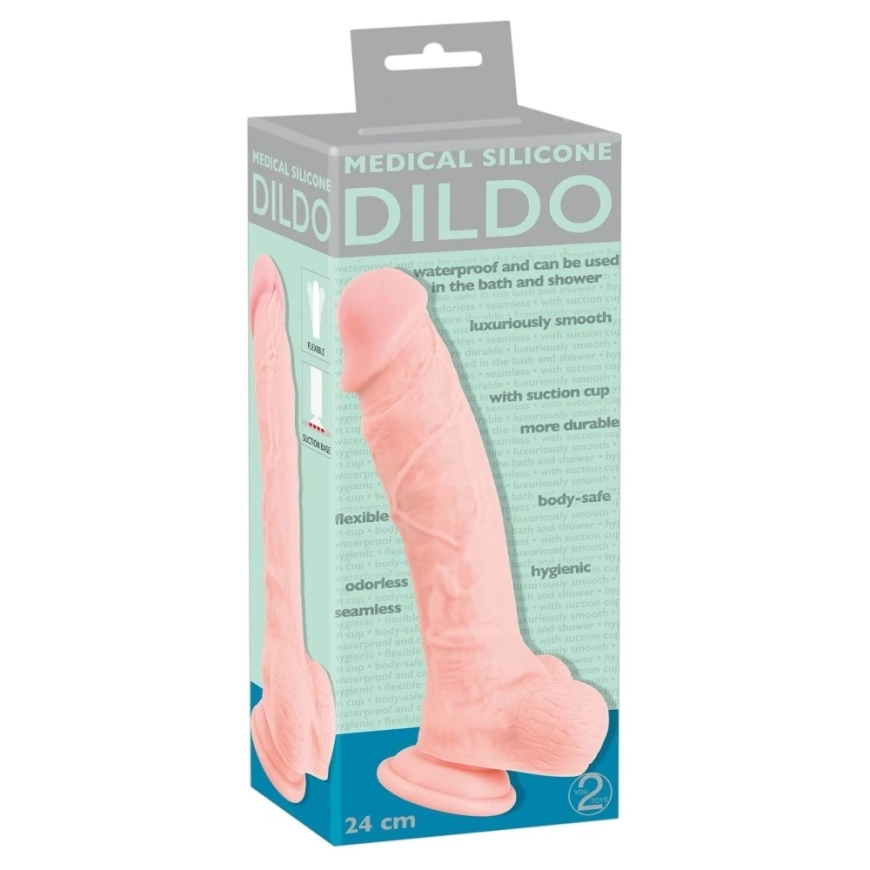 Medicīniskais silikona dildo 24 cm – 3