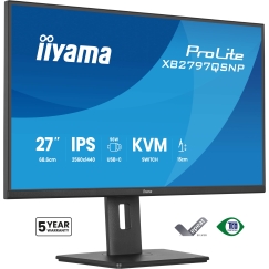 iiyama ProLite XB2797QSNP-B1 computer monitor 68.6 cm (27") 2560 x 1440 pixels Quad HD LCD Black