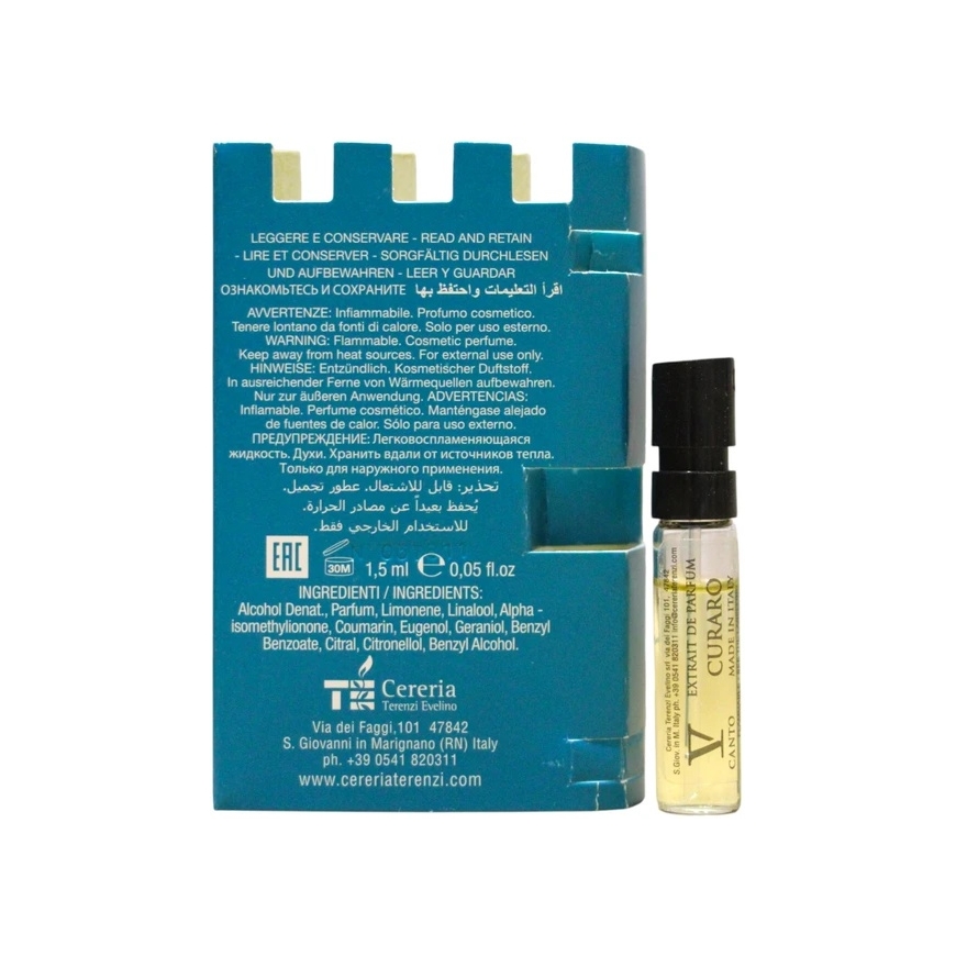 V Canto, Curaro, Extrait De Parfum, Unisex, 1.5 ml *Vial