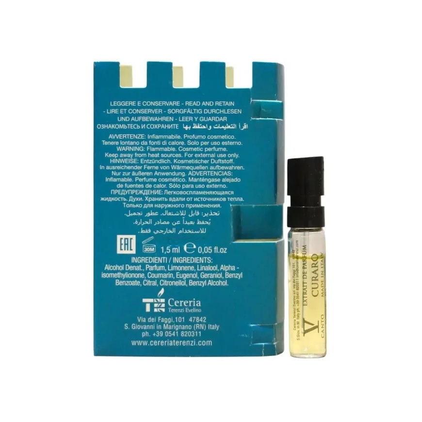 V Canto, Curaro, Extrait De Parfum, Unisex, 1.5 ml *Vial – 2