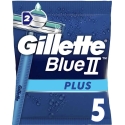 Gillette Blue II Plus одноразовый бритвенный лезвие 5 шт Gillette Blue II Plus одноразовый бритвенный лезвие 5 шт