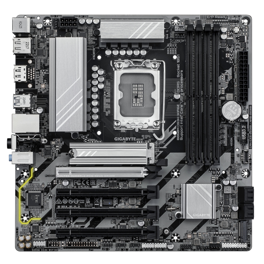 GIGABYTE B860M DS3H WIFI6E материнская плата Intel B860 LGA 1851 (Socket V1) Микро ATX – 2
