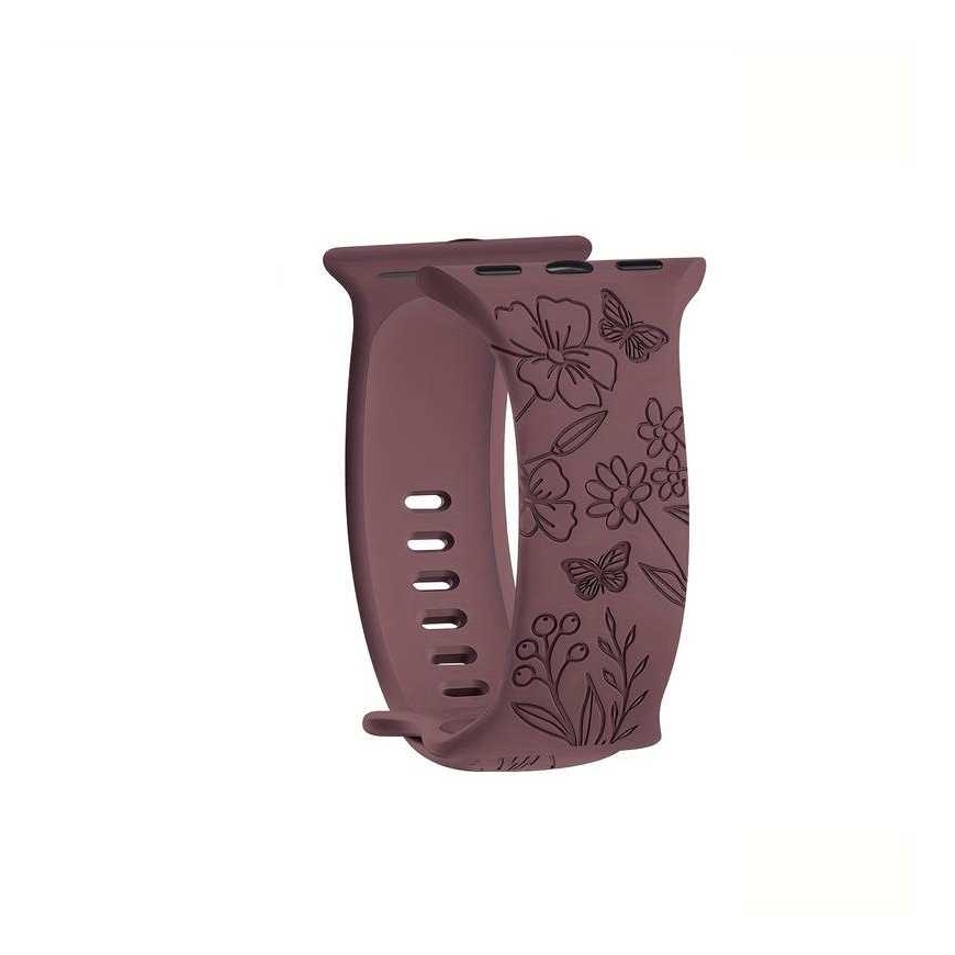 Riff silikoonist rihm Apple Watch'ile 42 /44 /45 /49 mm Bordo – 2