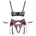 Cottelli Bondage Sexual Set Shelf Bra Set Black/Red S Cottelli Bondage Sexual Set Shelf Bra Set Black/Red S