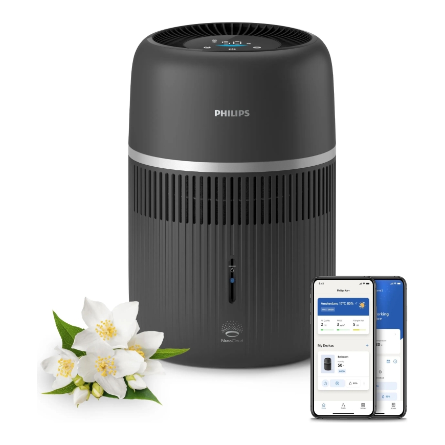 Philips 4000 series HU4210/03 oro drėkintuvas Ultragarso 3,5 L Tamsiai Pilka 3 W