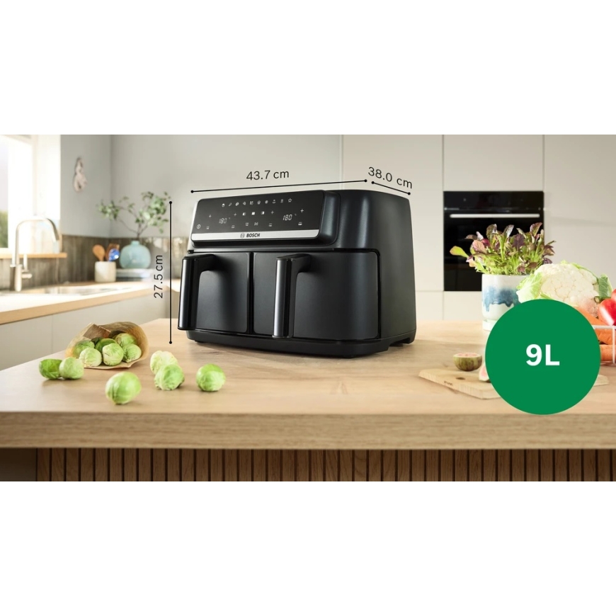 Bosch MAFD440B7 Series 4, Double Drawer Air Fryer, Black – 2