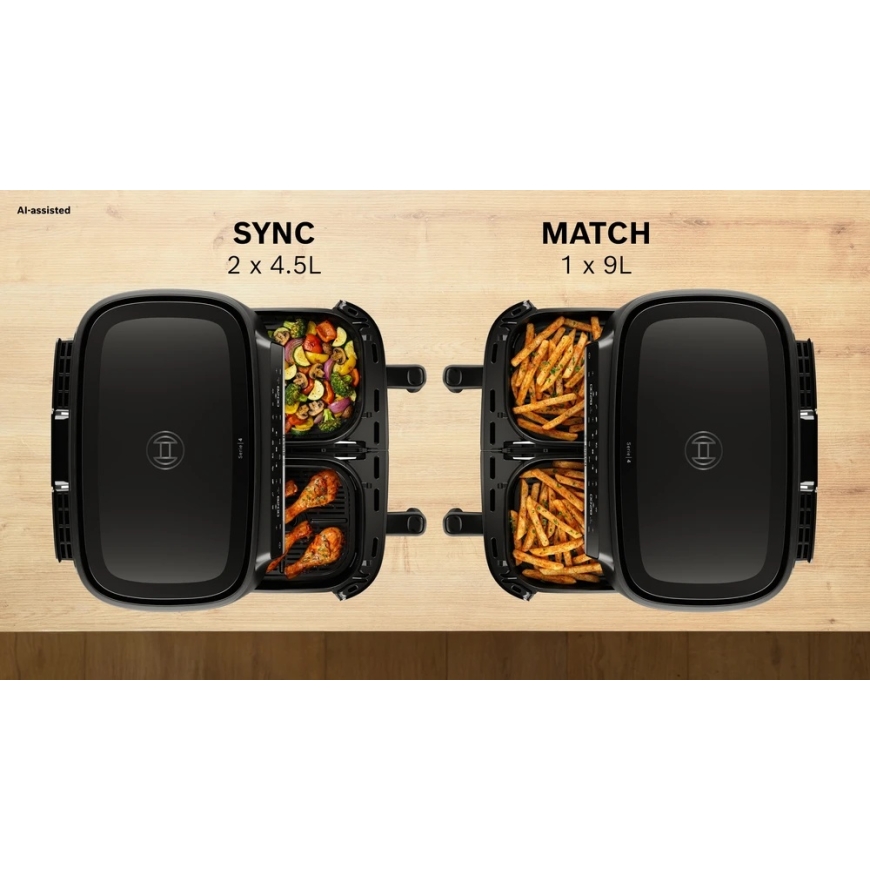Gruzdintuvė Bosch MAFD440B7 Serija 4, Double Drawer Air Fryer, Juodas – 4