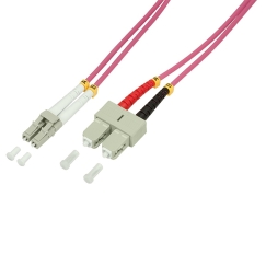LogiLink LC/SC, 10 m InfiniBand/fibre optic cable Розовый