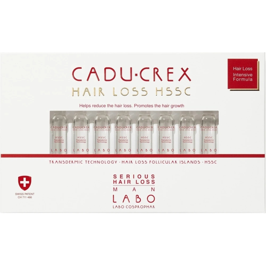 Labo Suisse Labo Cadu-Crex Severe Stage Pretsmatu Ampulas Ādas Kopšanai Vīriešiem, 20 gab. 3.5 ml – 3