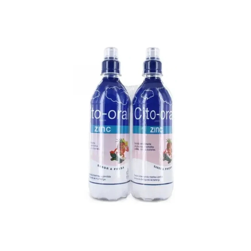 Cito-Oral Ern Cito košļājamais cinks Junior zemeņu garša 2x 500ml – 2