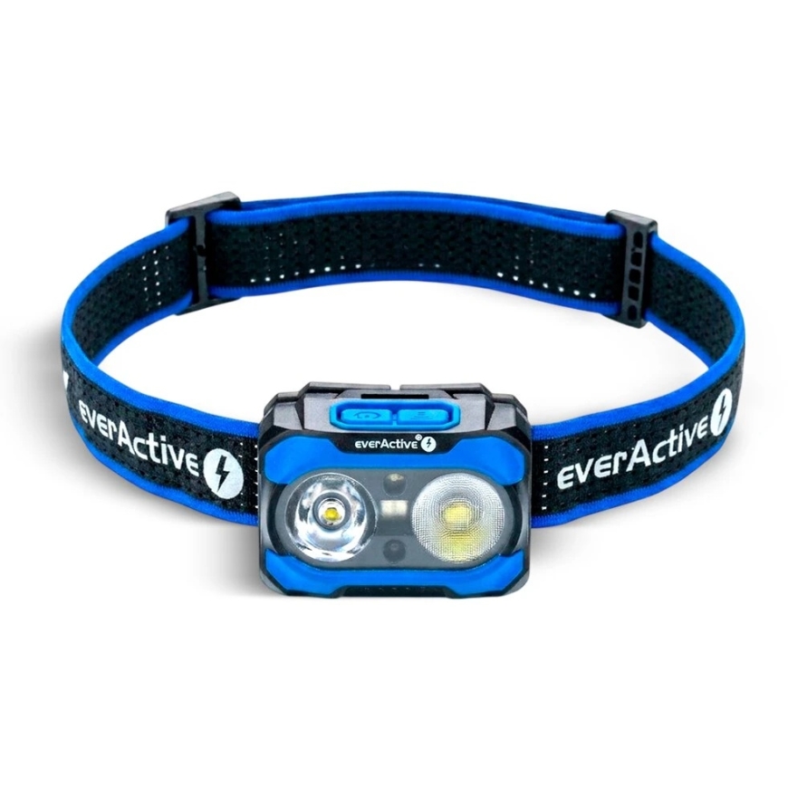 Žibintas - everActive HL-600R Owl 600 Liumenų, USB-C, 9h Ekonominis Režimas, Juoda