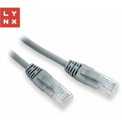 LYNX UTP savienojuma kabelis Cat5e, PVC, CCA, 0,1 m, pelēks (iepakojumā 10 gab.)