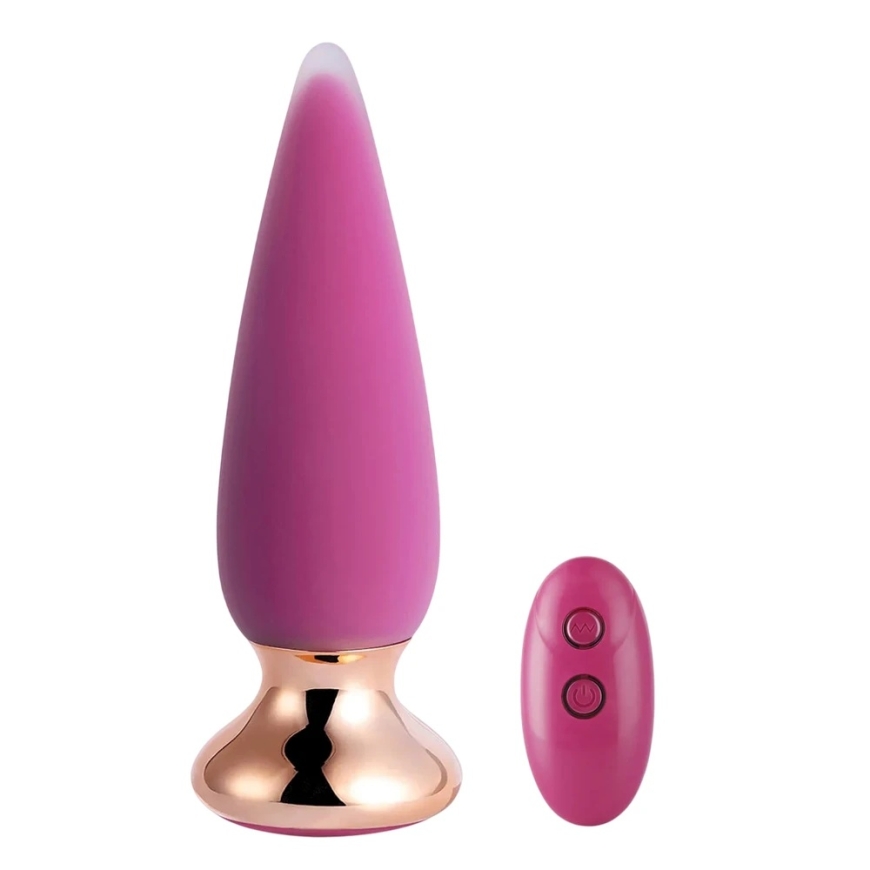 Honey Play Box, Doro Plus, Vibrating Anal Plugs, 10 Vibrating Modes, Remote Control, Curved, USB Rechargeable, ABS+Medical Silic