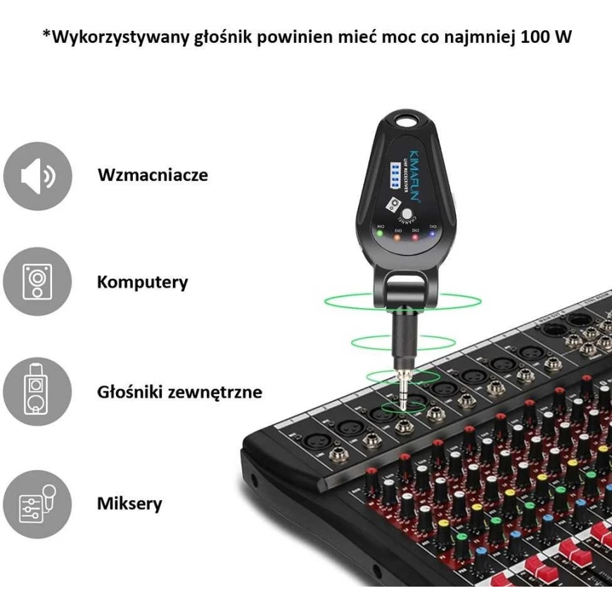 Microphone system - Wireless KIMAFUN KM-U308A condenser 2.4GHz black – 3
