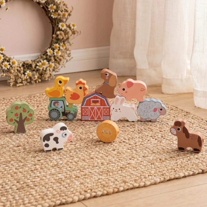 WOOPIE Green Folding Toy Farm Wooden 13 pcs – 2