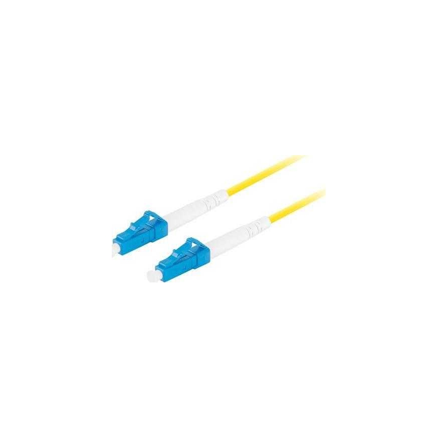 Lanberg Kiudoptiline patchcord SM LC/UPC-LC/UPC SIMPLEX LSZH 3.0mm 1m kollane