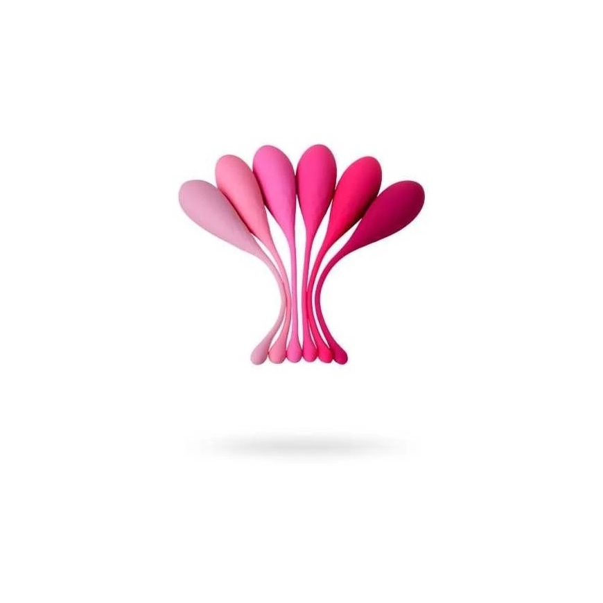 Toyfa xEROMANTICA 6 vaginal ball set K-ROSE, silicone, pink