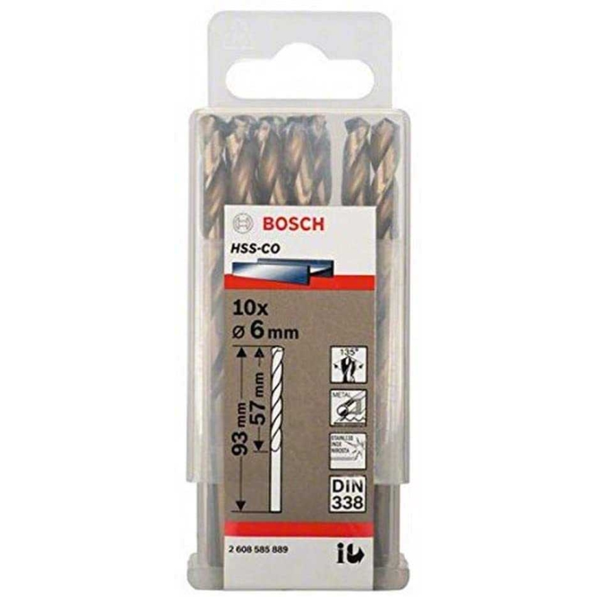 Italeri Bosch металлическое сверло с витком HSS-Co, DIN 338, O 6mm (10 штук, работа)