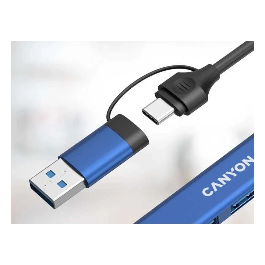Canyon DS-02 4in1 USB-A/C Mėlynas – 3