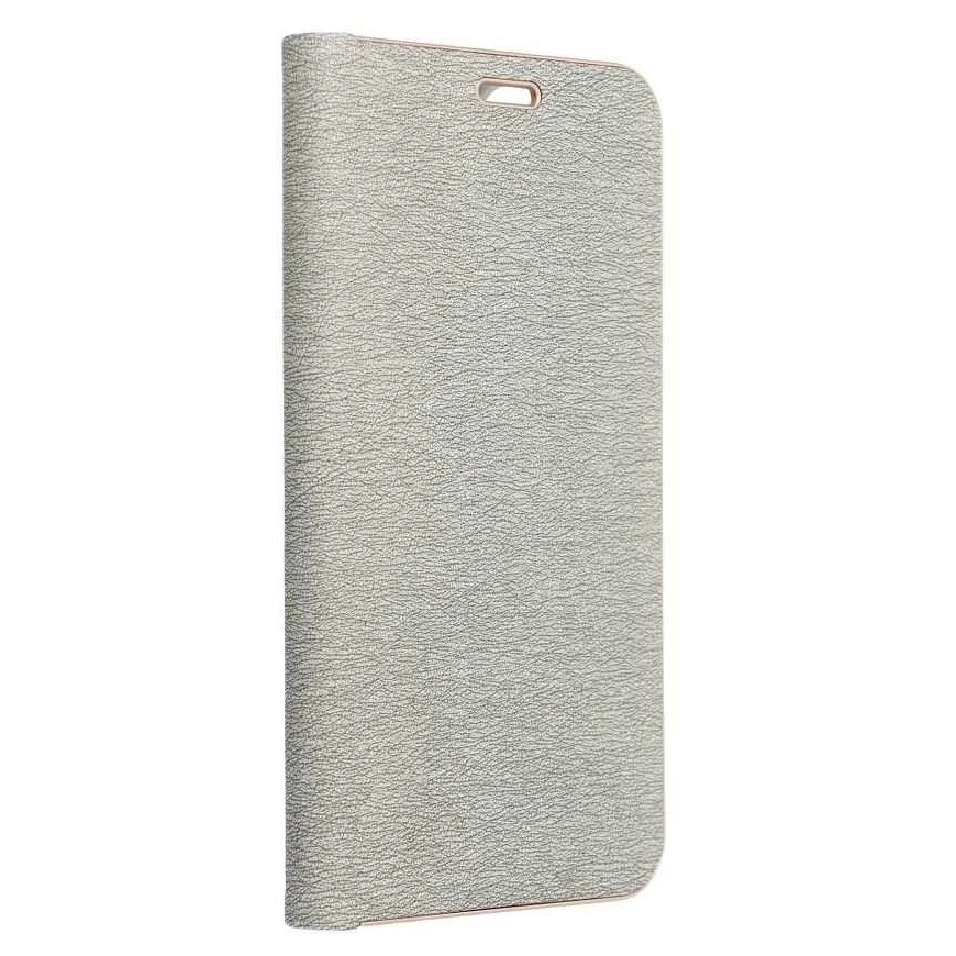 OEM LUNA Book Gold -kotelo Samsung Galaxy A51 hopeanvärinen