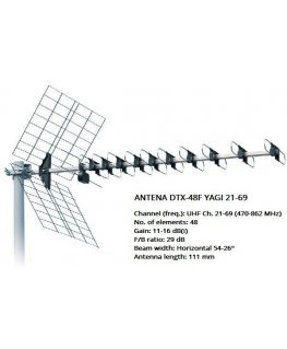 eStar Antenna DTX-48F Yagi 21-69 Black Black