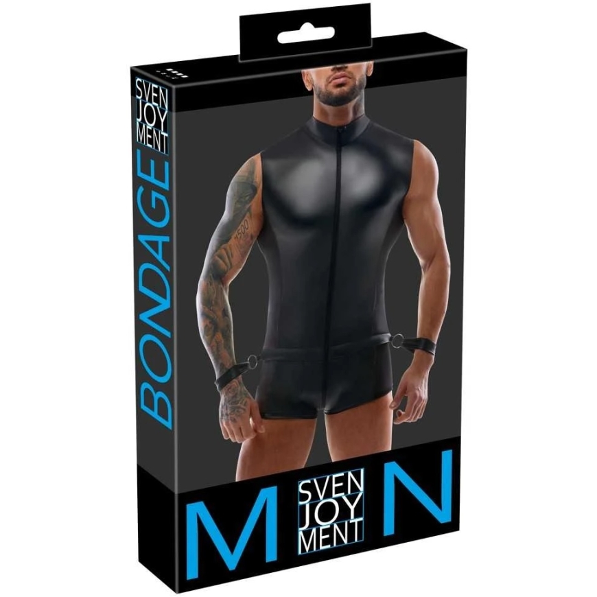 Svenjoyment Bondage Meeste kombinesoon ja käerauad S