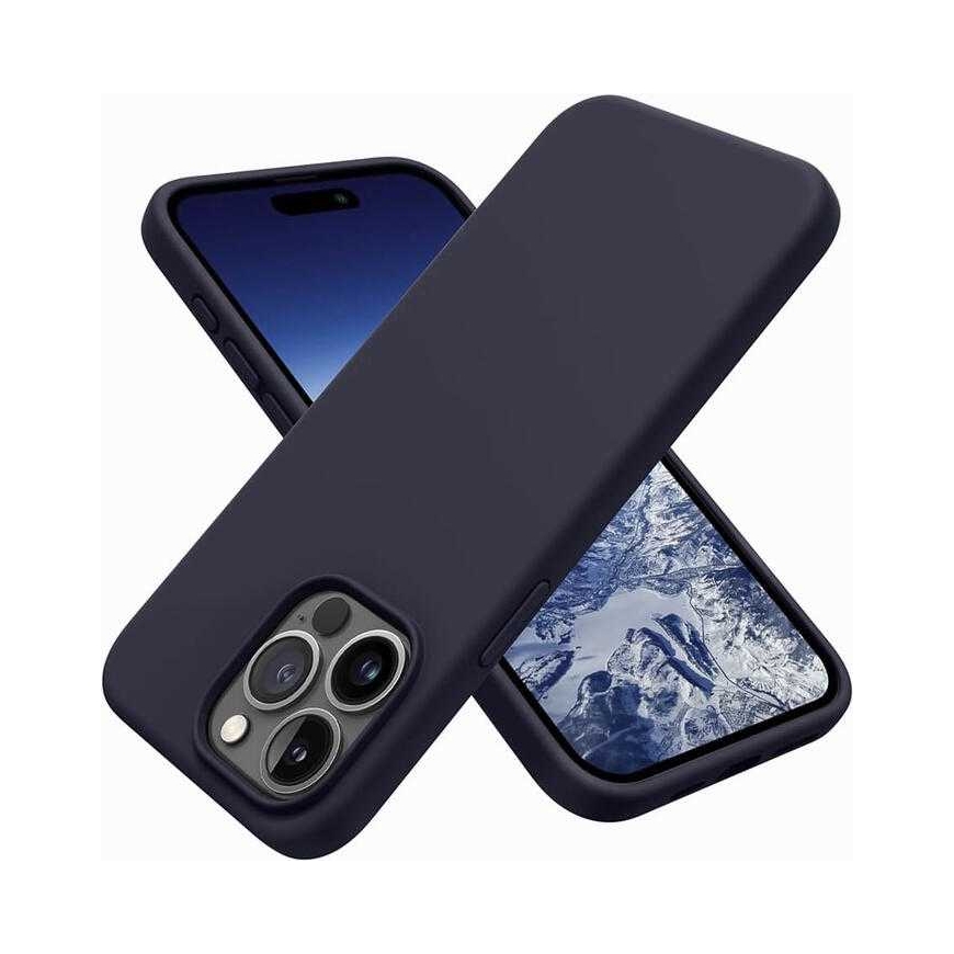 Riff "Pehmeä silikonikotelo iPhone 15 Plus" tummansininen